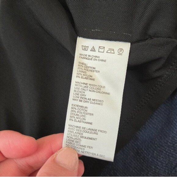 UO Copperative Navy Blue Stretch Corduroy Knee Length Full Zip Skirt Large - Picture 9 of 12